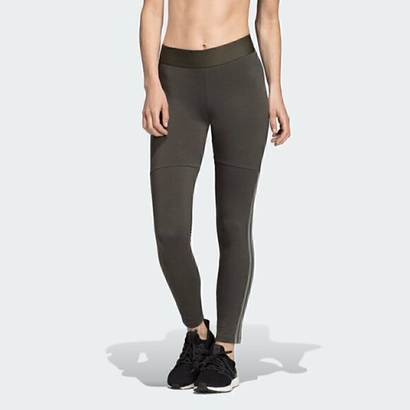 ADIDAS WOMEN W SID V3S TIGHT | ELASTIC | VELVETY STRIPES | SOFT VELOUR | ARMY GR - Picture 7 of 8